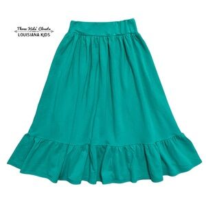 Vivie and Ash 6-7Y Handmade Teal Skirt